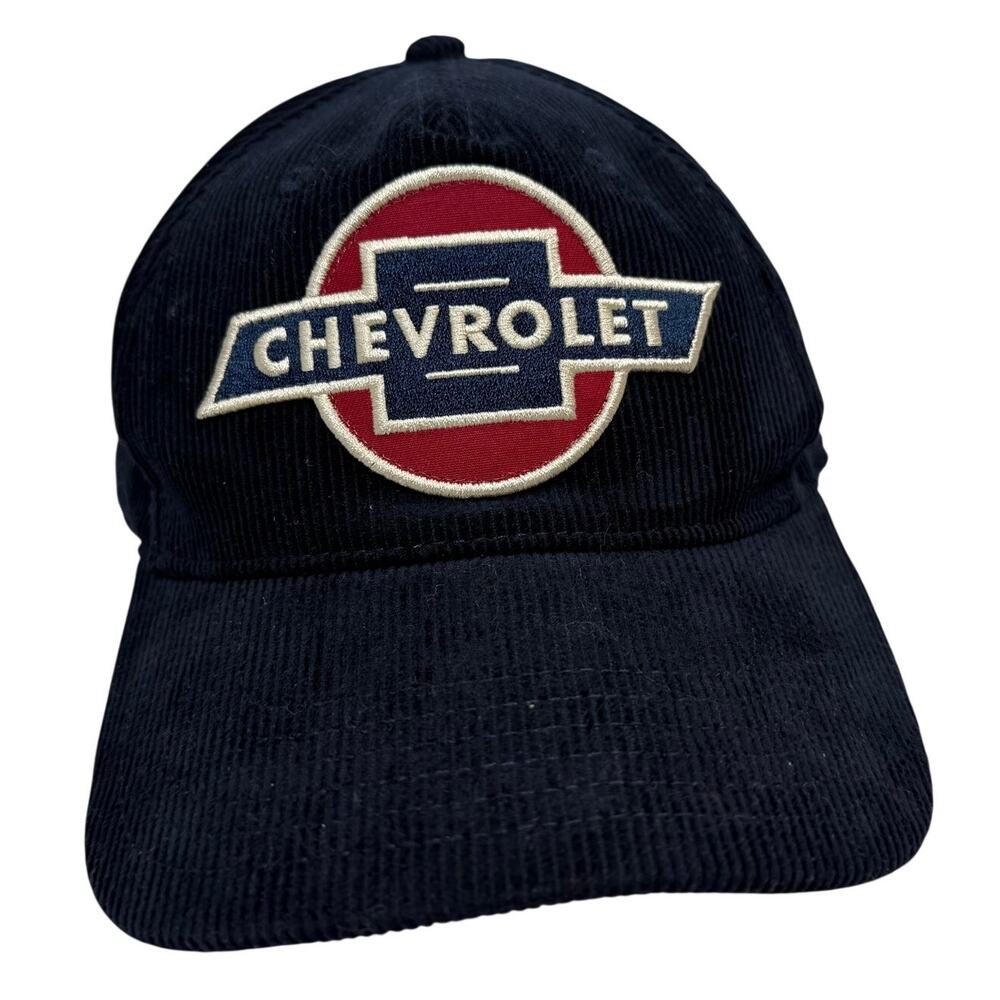 Blue Corduroy Snapback Chevrolet Baseball Hat Mad Engine GM Licensed